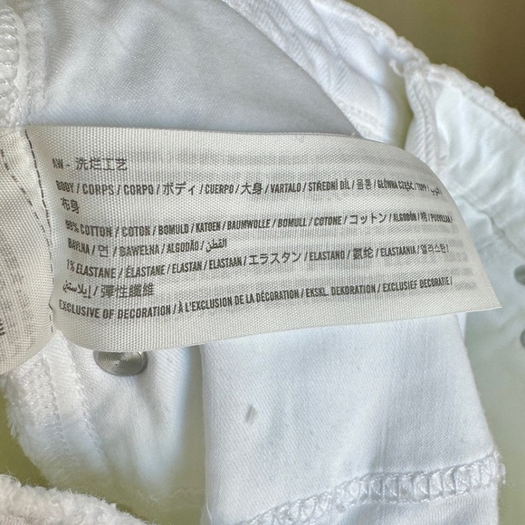 Abercrombie & Fitch The Mom Short High Rise White Denim Women's Shorts Size 28/6 - Picture 12 of 16